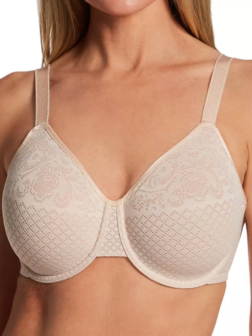 NWT Wacoal 857210 Minimizer Underwire Lace Unlined Adjustable Bra 32DDD